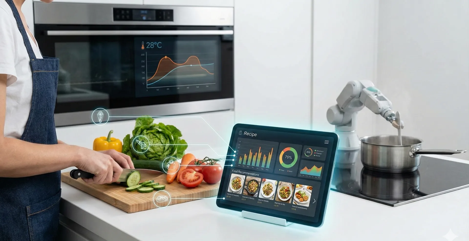 Kaip mašininis mokymasis keičia maisto ruošimą: nuo receptų parinkimo iki išmanių virtuvių