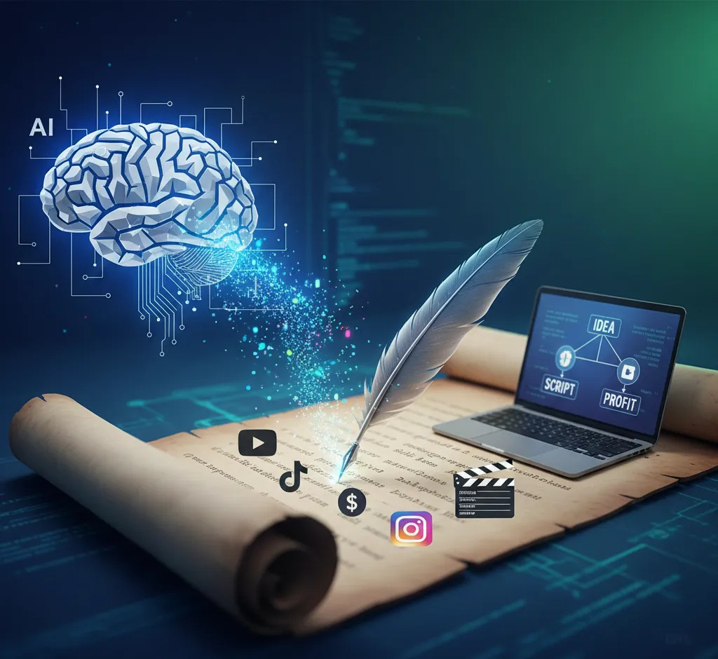 Kaip Uždirbti su AI Scenarijų Rašymu: Pilnas Pradžios Gidas 2025
