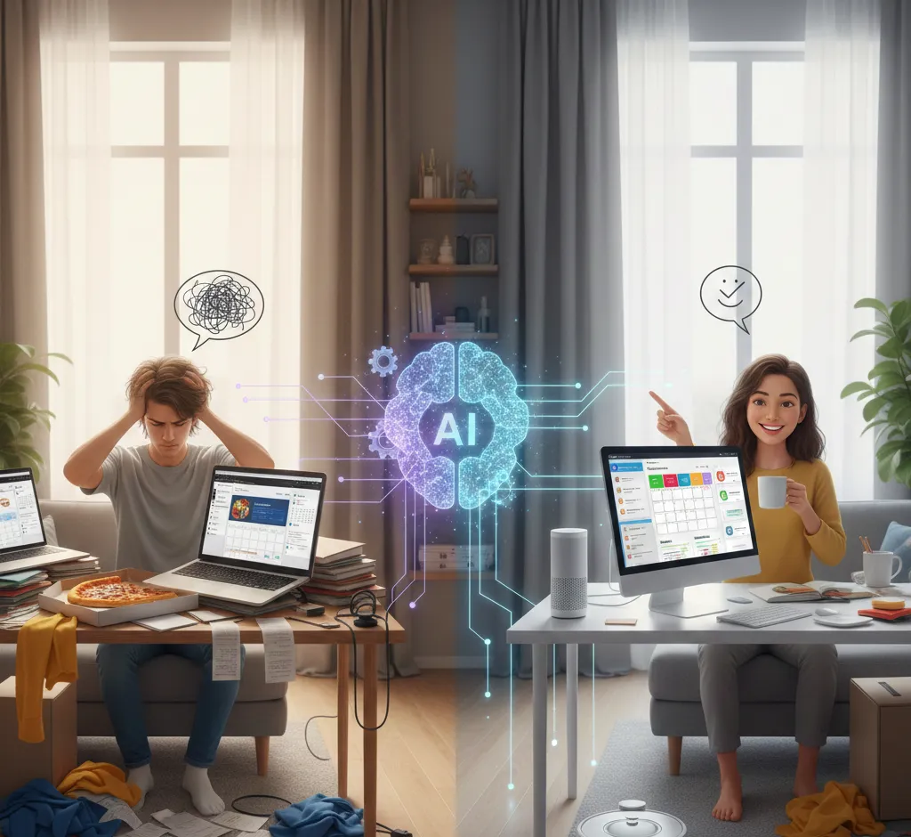 Paprasti dirbtinio intelekto įrankiai namams: nuo chaoso iki tvarkos