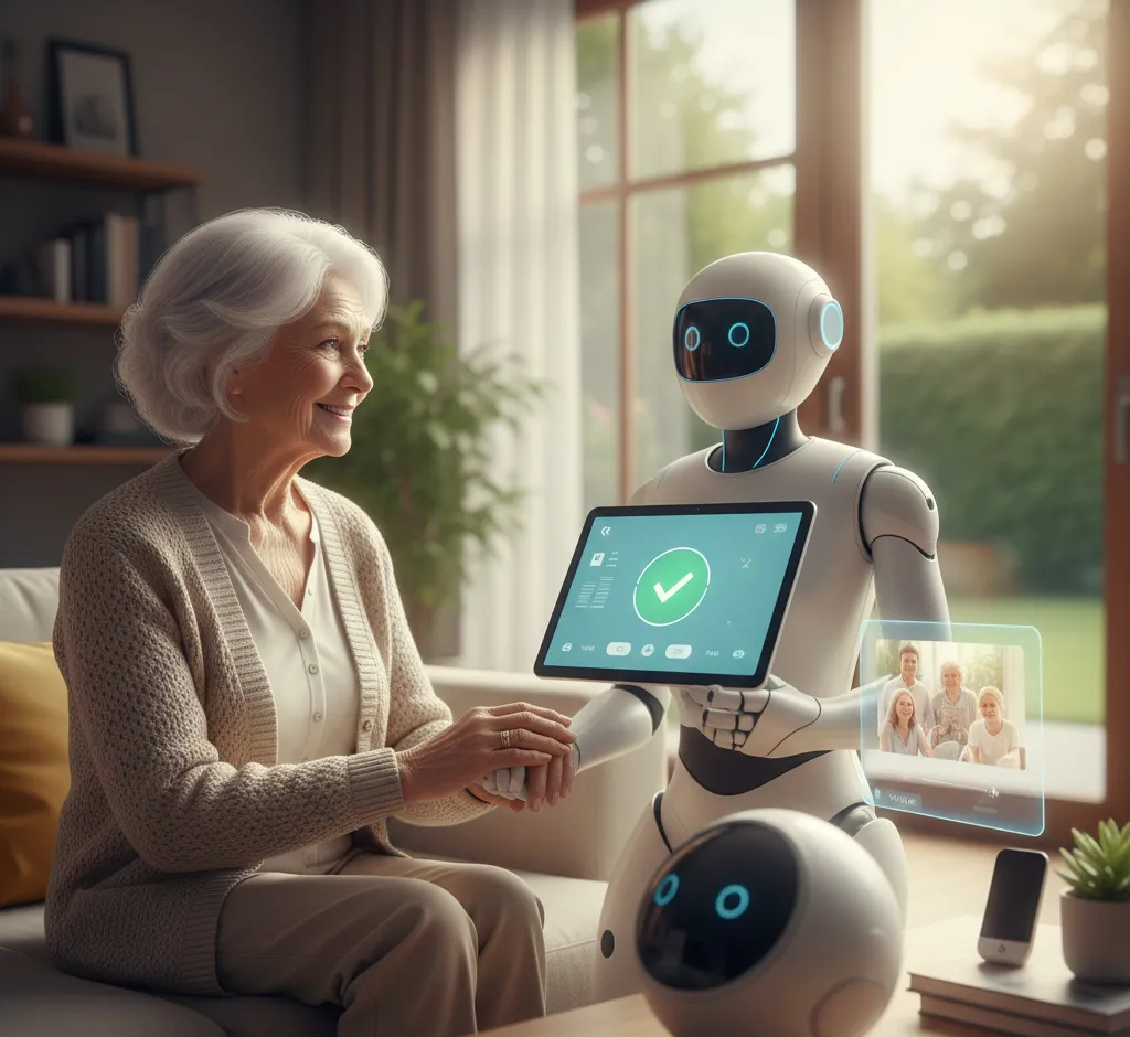 Robotai pagyvenusių žmonių priežiūrai: ateities slauga prasideda šiandien