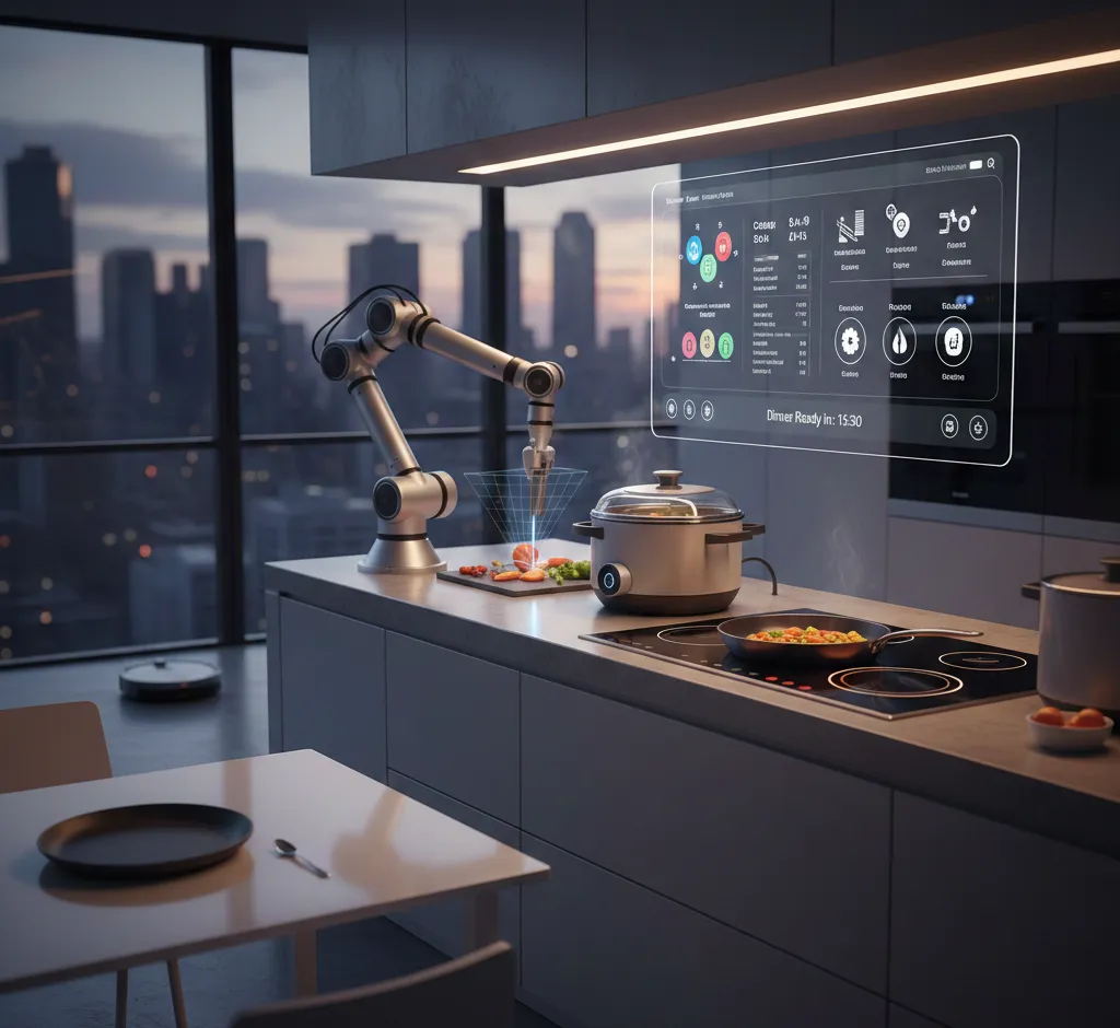 Robotai ruošia vakarienę namuose: ar jau atėjo ateities virtuvė?